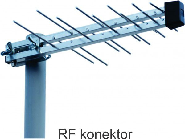 GMB-20X-Midi RF Konektor Spoljna 20-30db TV loga, 44cm, UHF/VHF/DVB-T2