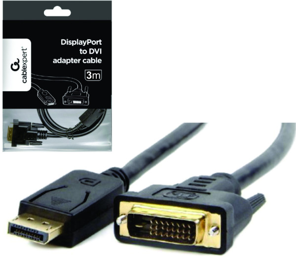 CC-DPM-DVIM-3M Gembird DisplayPort na DVI digital interface kabl 3m