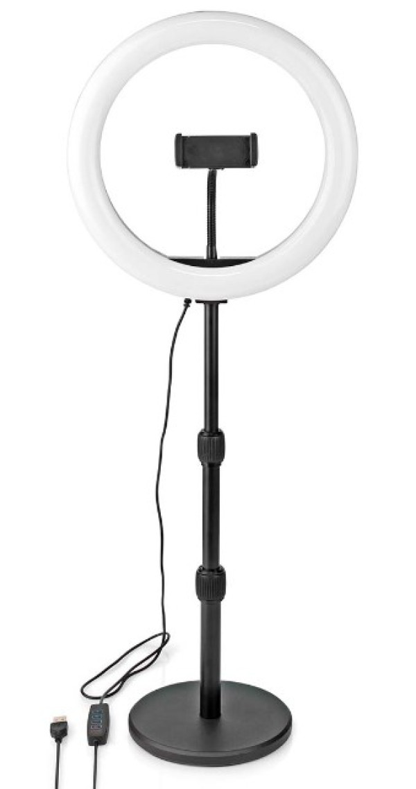 RLSTND200BK Selfie drzac/tripod Ring Light Stand prsten za mobilni telefon led 26cm, 19.5-40.5cm