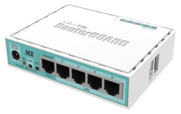 MikroTik RB750Gr3 heX 5xGigabit, Dual Core 880MHz CPU, 256MB RAM, USB, microSD, RouterOS L4 (264)