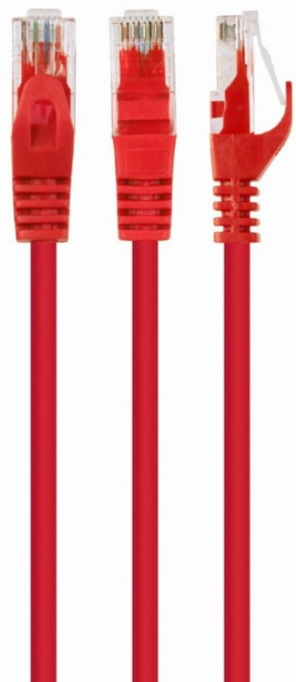 PP6U-0.25M/R Gembird Mrezni kabl, CAT6 UTP Patch cord 0.25m red