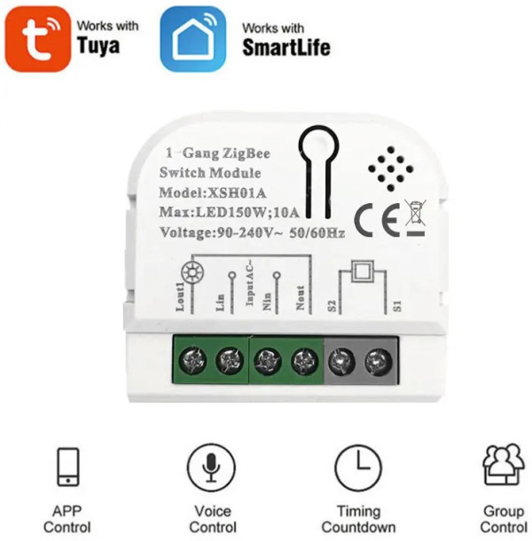 SMART-1GANG Tuya Wifi DIY Self-locking daljinski upravljac Smart Switch relejni modul DC 5V/7-32V AC