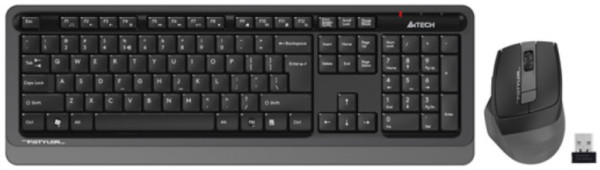 A4-FG1035 A4Tech Fstyler Bezicna tastatura US-LAYOUT + bezicni mis USB, Grey