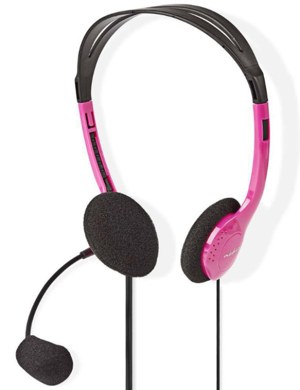 CHST100PK Stereo slusalice sa mikrofonom 2x3,5mm Pink