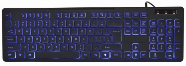 KB-UML3-02 Gembird LED multimedijalna tastatura sa pozadinskim osvetljenjem, US layout USB