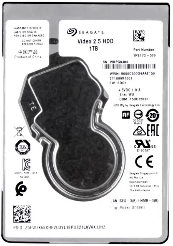 HDD 2.5 * 1TB ST1000VT001 SEAGATE 5400RPM 128MB SATA3 (3199)