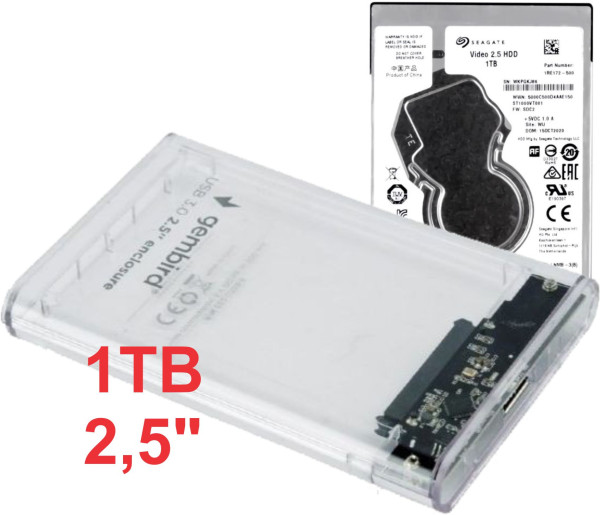 HDD 2.5 * 1TB SET USB 3.0 SATA eksterno kuciste + 1TB ST1000VT001 SEAGATE  EE2-U3S9-6 (4599)