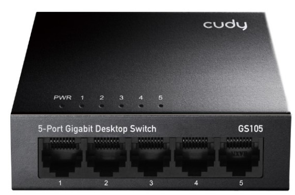 Cudy GS105 * metalni 5-Port Gbit Desktop Switch, 5x RJ45 10/100/1000 (Alt. G1005) ver 3.0 (934)
