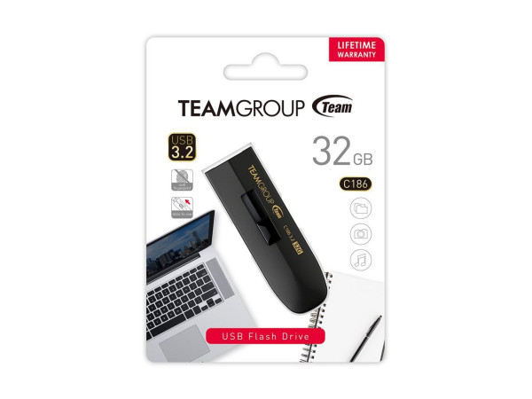 TeamGroup 32GB C186 USB 3.2  BLACK TC186332GB01