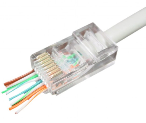 LC-PTU-01/10 Gembird Univerzalni pass-through modul UTP plug RJ45 8P8C, 10 u pak /CENA PO PAKOVANJU