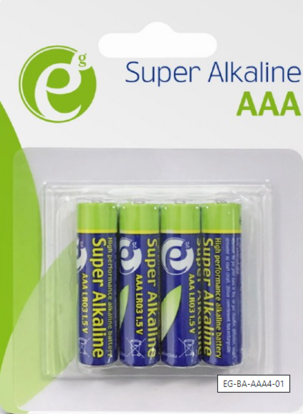 EG-BA-AAA4-01 ENERGENIE AAA Alkalne baterije LR03 PAK4 CK