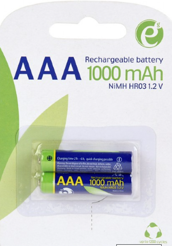 EG-BA-AAA10-01 ENERGENIE 1000mAh AAA, PAK2 CK, PUNJIVE NiM baterije (rechargeable)