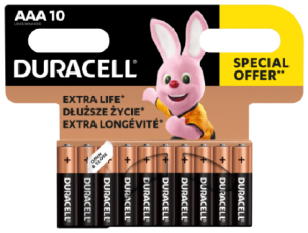 Duracell AAA PAK10 CK, Basic nova 1.5V LR3 MN2400, ALKALNE baterije duralock