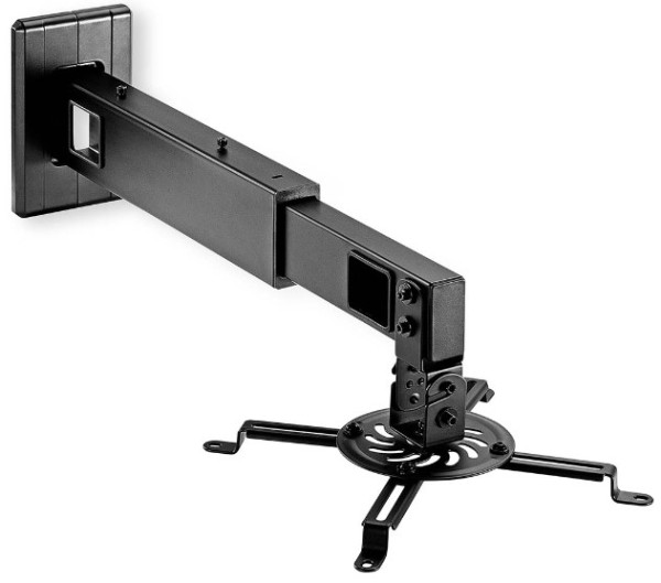 PJWM200BK univerzalni ZIDNI drzac projektora, 15kg, rotirajuci + tilt 30°, 464-607mm