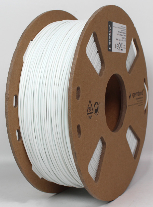 3DP-PLA-FL-01-W PLA FLEXIBILNI Filament za 3D stampac 1.75mm, kotur 1KG WHITE