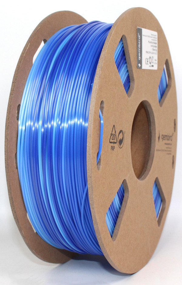 3DP-PLA-SK-01-ICE PLA Svilenkasti led Filament za 3D stampac 1.75mm, kotur 1KG Ice blue + dark blue