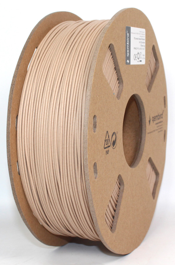 3DP-PLA-WD-01-NAT PLA Filament za 3D stampac 1.75mm, kotur 1KG wood natural