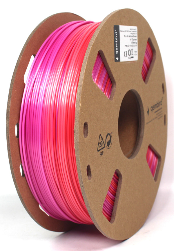 3DP-PLA-SK-01-RP PLA Svilenkasti duga Filament za 3D stampac 1.75mm, kotur 1KG red/purple