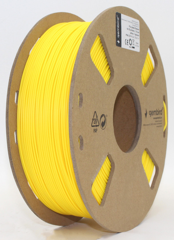 3DP-PLA1.75-01-Y PLA Filament za 3D stampac 1.75mm, kotur 1KG YELLOW