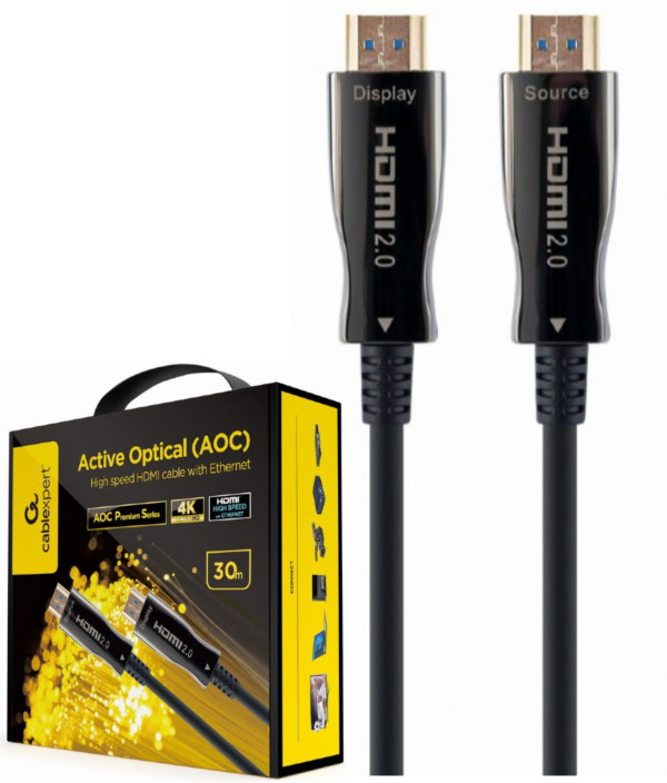 CCBP-HDMI-AOC-30M-02 Gembird Active Optical (AOC) High speed HDMI cable with Ethernet Premium 30m