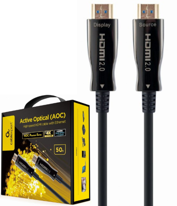CCBP-HDMI-AOC-50M-02 Gembird Active Optical (AOC) High speed HDMI cable with Ethernet Premium 50m