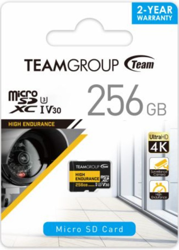 TeamGroup MICRO SDXC 256GB High Endurance UHS-I U3 V30,100/50MB/s, THUSDX256GIV3002 ZA VIDEO NADZOR!