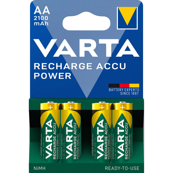 VARTA AA 2100mAh HR6 PAK4 CK, punjive NiMH baterije (rechargeable VARTA Ready to use)