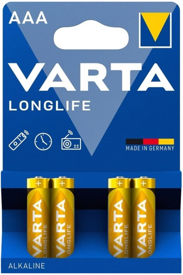 VARTA LONGLIFE AAA 1.5V LR03 MN2400, PAK4 CK, ALKALNE baterije