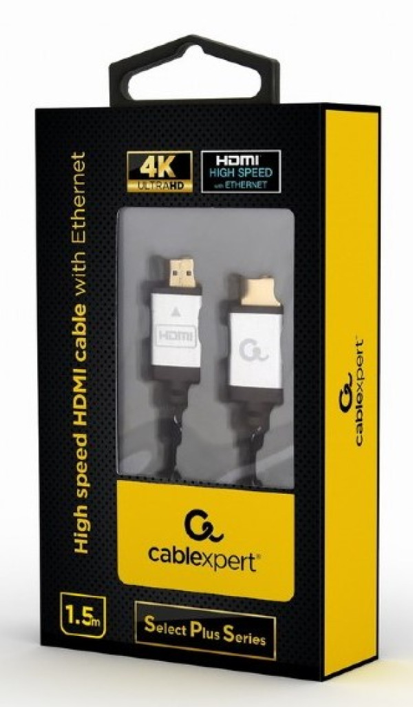 CCB-HDMIL-1.5M Gembird HDMI kabl, High speed,ethernet support 3D/4K TV Select Plus Series blister 1m