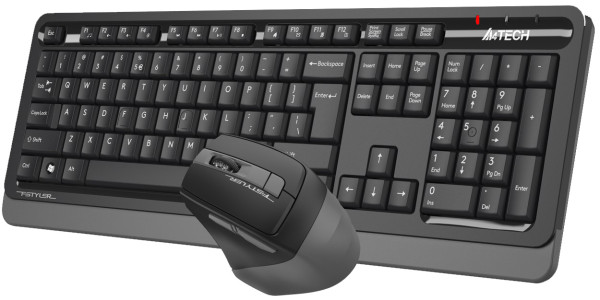 A4-FG1035 A4Tech Fstyler Bezicna tastatura YU-LAYOUT + bezicni mis USB, Grey