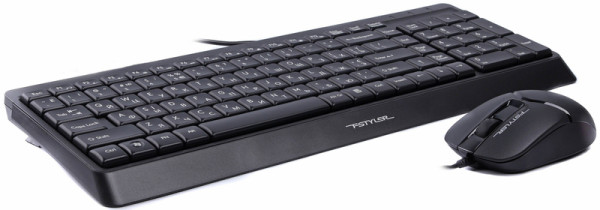 A4-F1512 A4Tech tastatura YU-LAYOUT + mis USB, Black