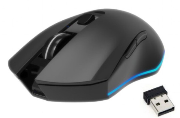 MUSGW-6BL-02 Gembird Punjivi bežični RGB gaming miš sa 6 tastera Firebolt, 129mm, crni