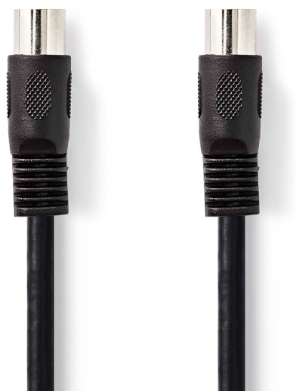 CAGL20000BK30 DIN Audio Kabl, DIN 5-Pin Muski, DIN 5-Pin Muski, Niklovan, 3.00 m, Okrugli, PVC, Crni