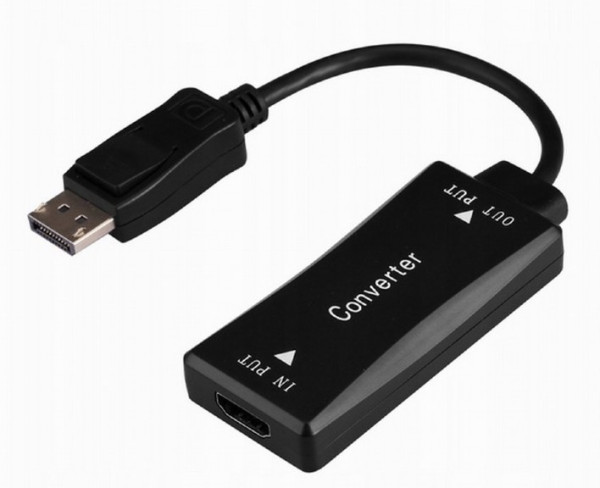 A-HDMIF30-DPM-01 Gembird Active 4K 30Hz HDMI zenski na DisplayPort muski adapter cable, 0.15 m,black
