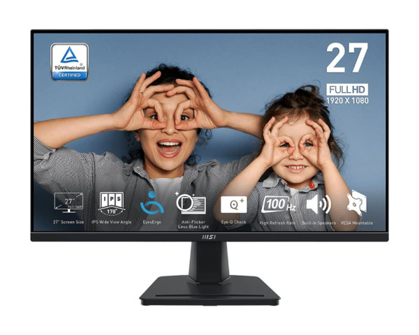 Monitor 27 MSI PRO MP275 FHD IPS 100Hz 1ms HDMI, VGA