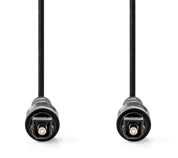 CAGL25000BK10 Optièki audio kabl, TosLink muški na TosLink muški, 1m, okrugli, PVC, Crni