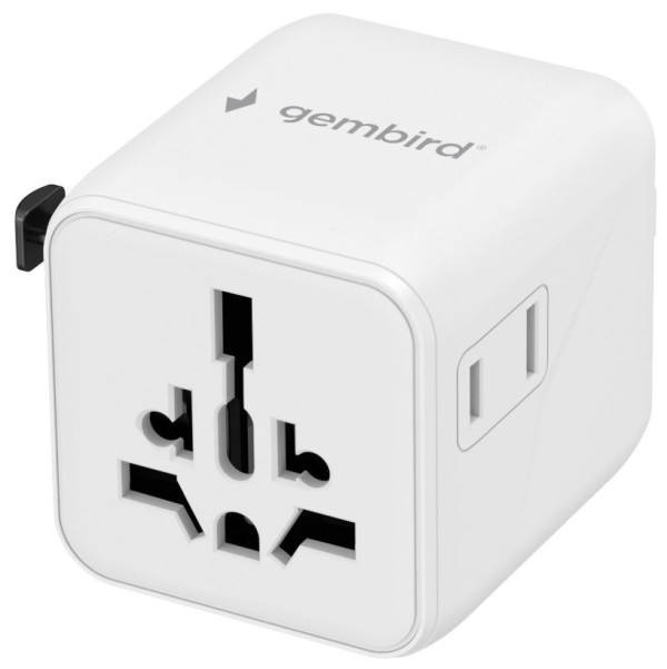 Travel adapter TPA-INT-01-W Gembird Univerzalni