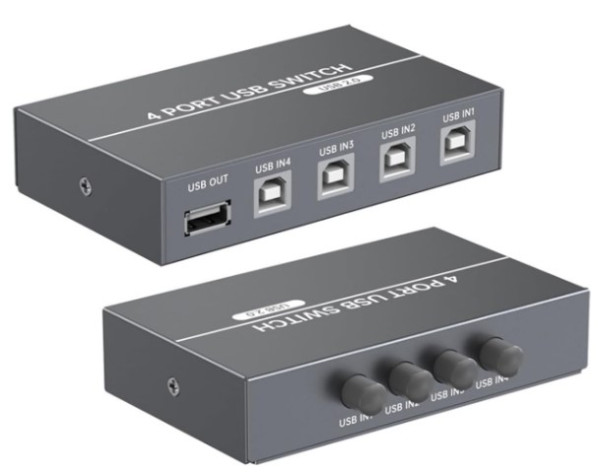 USB 4porz switch 2.0 Hi-Speed KT-USW4