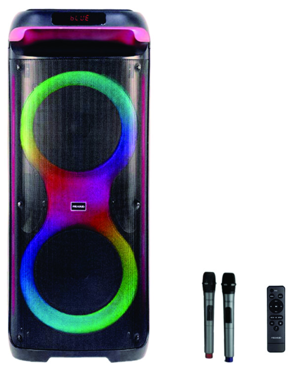 karaoke zvucnik 400W, Bluetooth, LED, 11,1V/7200mAh, TWS, Aux, USB, microSD, + Mic*