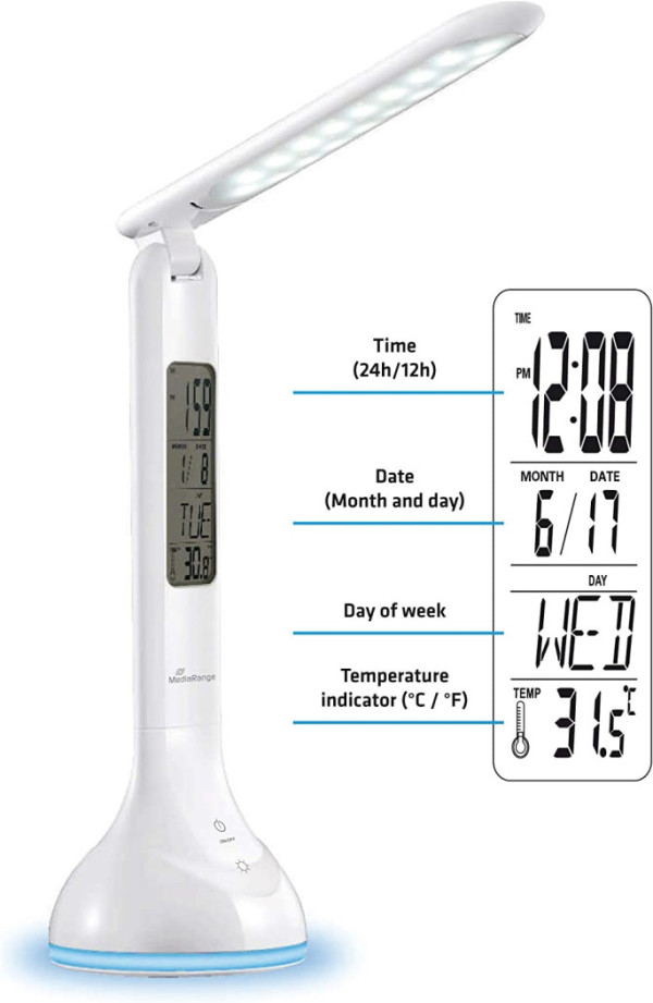 LAMPA COMPACT LED DESK LAMP,BELA, MROS502 USB MEDIARANGE GERMANY