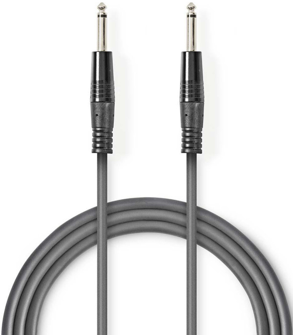 audio kabl, 6,35 mm muški, 6,35 mm muški, Niklovani, 3,00 m, PVC