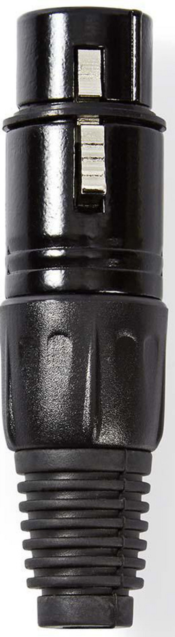 konektor, Ravni, Ženski,Niklovani, Lemljenje,Preènik kab. ulaza: 5,0 mm, Crni,1kom