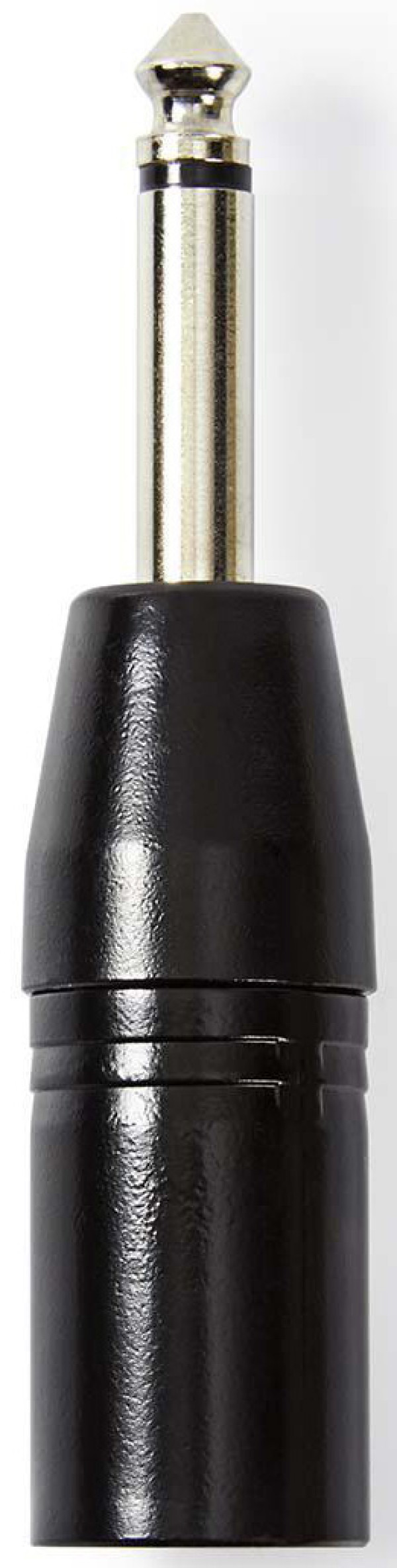 adapter, XLR 3-pinski muški, 6,35 mm muški, Niklovani, Pravi, Metalni, Crni, 1 kom