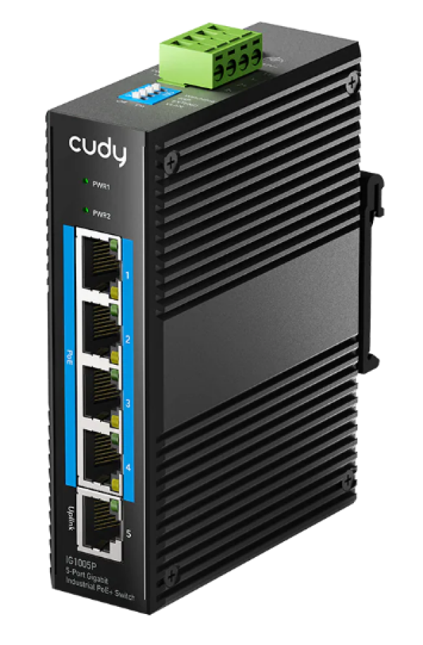 Cudy IG1005P 5-Port Gigabit Industrial PoE+ Switch 10/100/1000Mbps