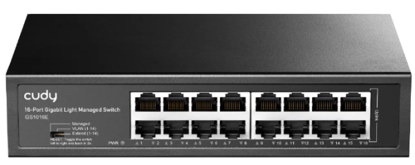 Cudy GS1016E,16-Port Gigabit Light Managed Switch,100m/1000Mbps
