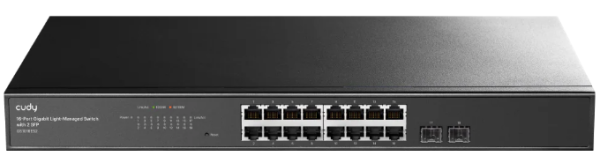 Cudy GS1016ES2,16-Port Gigabit Light-Managed Switch with 2 SFP,10/100/1000 Mbps