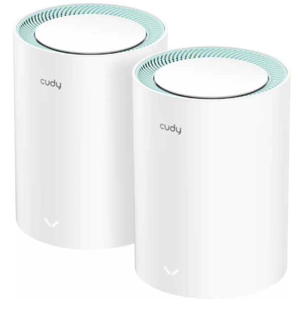 Cudy M1500 2-Pack,AX1500 Gigabit Mesh Wi-Fi 6 System,1201 Mbps + 300 Mbps Wi-Fi
