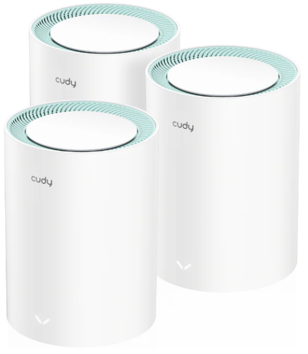 Cudy M1500 3-Pack,AX1500 Gigabit Mesh Wi-Fi 6 System,1201 Mbps + 300 Mbps Wi-Fi