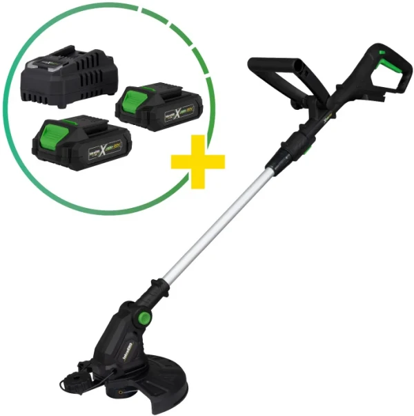 ISKRA set aku. trimer za travu, punjac+2 baterije,1.75kg,20V