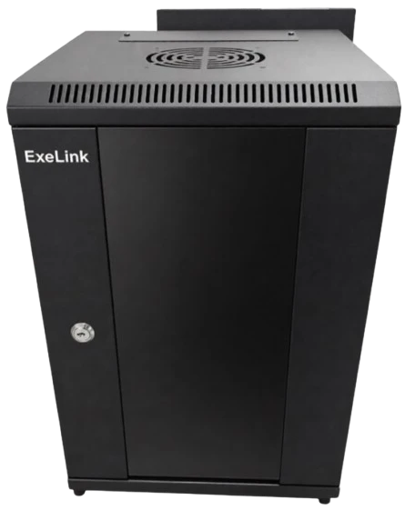 ExeLink Rek zidni orman 19in, 600x450x18U,crna, SPCC celik